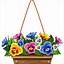 Image result for Hanging Flower Basket Clip Art