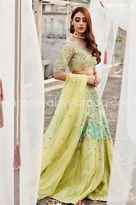 Image result for Mehndi Dress Green Lehenga