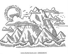 Image result for Folded Mountain Range Drawing