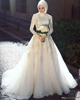 Image result for Muslimah White Wedding Dress