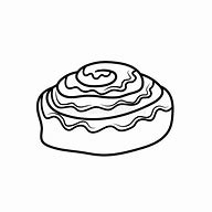 Image result for Cinnamon Roll Black and White