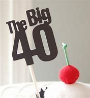 Image result for 40th Birthday Cupcake Picks