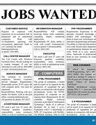 Image result for Newspaper Job Ad Template