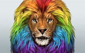 Image result for Rainbow Lion Art