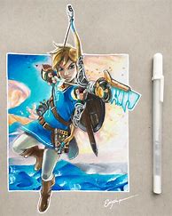 Image result for Anime Link Drawings Breath of the Wild