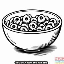 Image result for Bowl of Cereal Outline