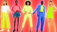 Image result for Neon Dress in Black Coor People