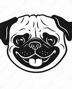 Image result for Kawaii Pug Black and White