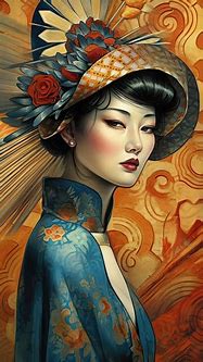 Image result for Art Deco Woman Ai Generated