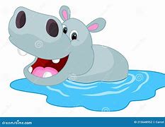 Image result for Cartoon Hippo in Water