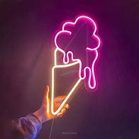 Image result for Ice Scream in Neon Writing