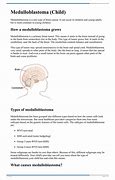 Image result for Medulloblastoma in Child