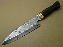 Image result for Damascus Steel Kitchen Knife