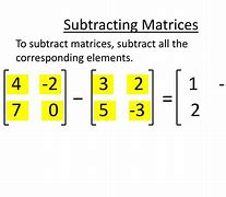 Image result for Subtracting Matrices