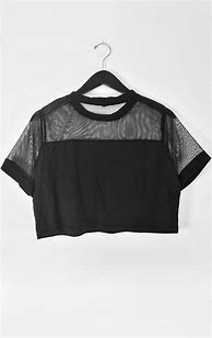 Image result for Black Mesh Crop Top