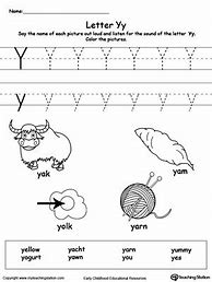 Image result for Y Words Worksheet