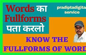 Image result for Full Form Words