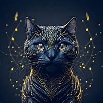 Image result for Green and Black Cat