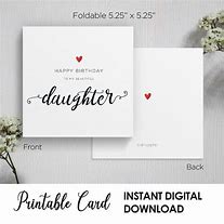 Image result for Printable Daughter Birthday Cards