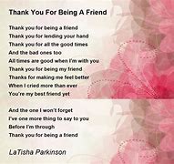 Image result for Thank You Poem Friend