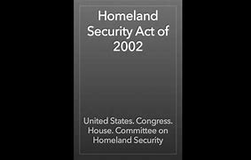 Image result for Homeland Security Act