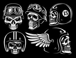 Image result for Biker Skull Art