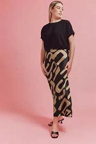 Image result for Satin Midi Skirt Outfit