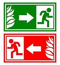 Image result for Fire Exit Sign Clip Art