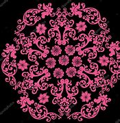 Image result for Pink Round Flower Design