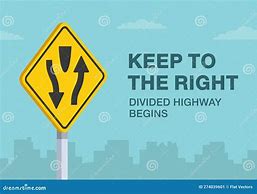 Image result for Keep Right to the Lane Divider Sign