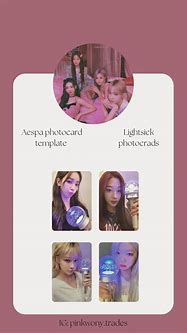 Image result for All Aespa Photo Card Template