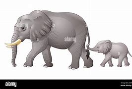 Image result for Mother and Baby Elephant Clip Art