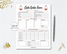 Image result for Cake Order Form Old Fashion