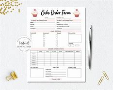 Image result for Free Sample Cake Order Form Template