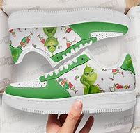 Image result for Grinch Nike Air Force 1 Red