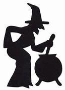 Image result for Witch Cauldron and Cat Silhouette