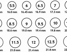 Image result for Ring Size Chart Canada