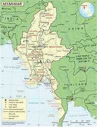 Image result for Rivers in Myanmar Map