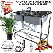 Image result for Stainless Steel Outdoor Sink