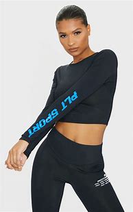 Image result for Black Sports Crop Top