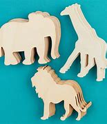 Image result for Wooden Jungle Animals