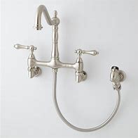 Image result for wall mount kitchen sink faucets with sprayer