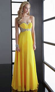 Image result for Yellow Prom Dressed