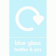 Image result for Glass Bin Sign Blue