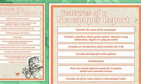 Image result for Features of a Newspaper Article KS1