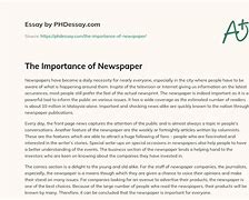 Image result for Essay On Newspaper