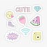 Image result for Aesthetic Blue and White Stickers Word