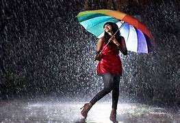 Image result for Girl in Rain Night