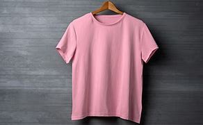 Image result for Pink Round Neck T-Shirt On Hanger