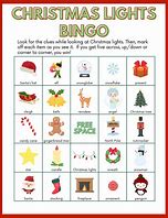 Image result for Christmas Light Bingo Cards